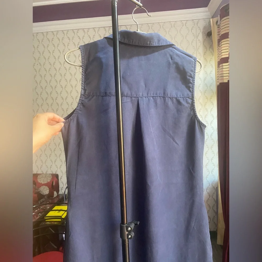 denim long dress( fade blue with white strands) - Picture 7 of 16